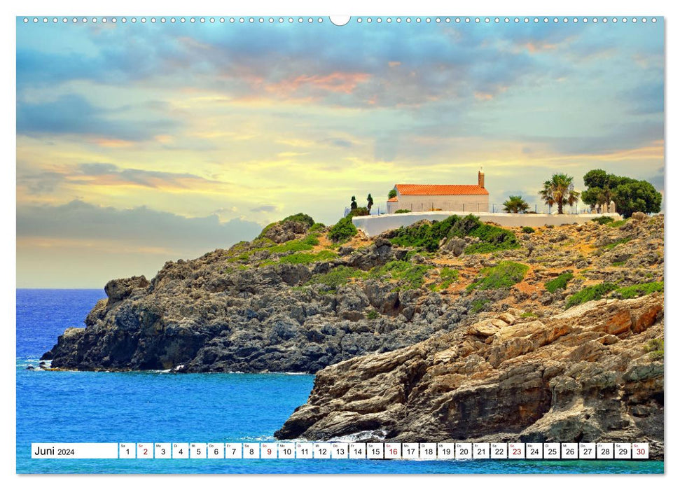 Crète - Île des Chapelles (Calvendo Premium Wall Calendar 2024) 