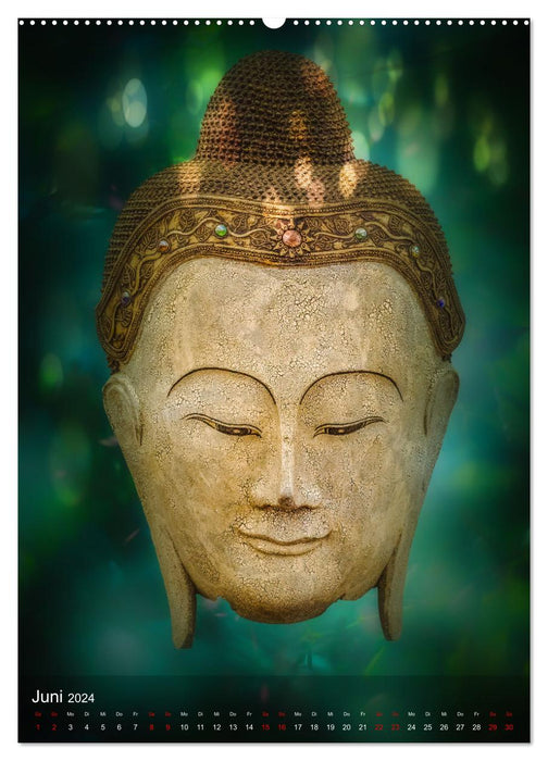 Die Welt mit Buddha (CALVENDO Premium Wandkalender 2024)