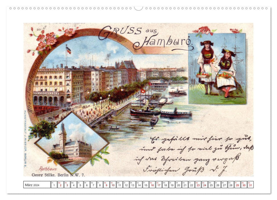 Gruss aus Hamburg (CALVENDO Wandkalender 2024)