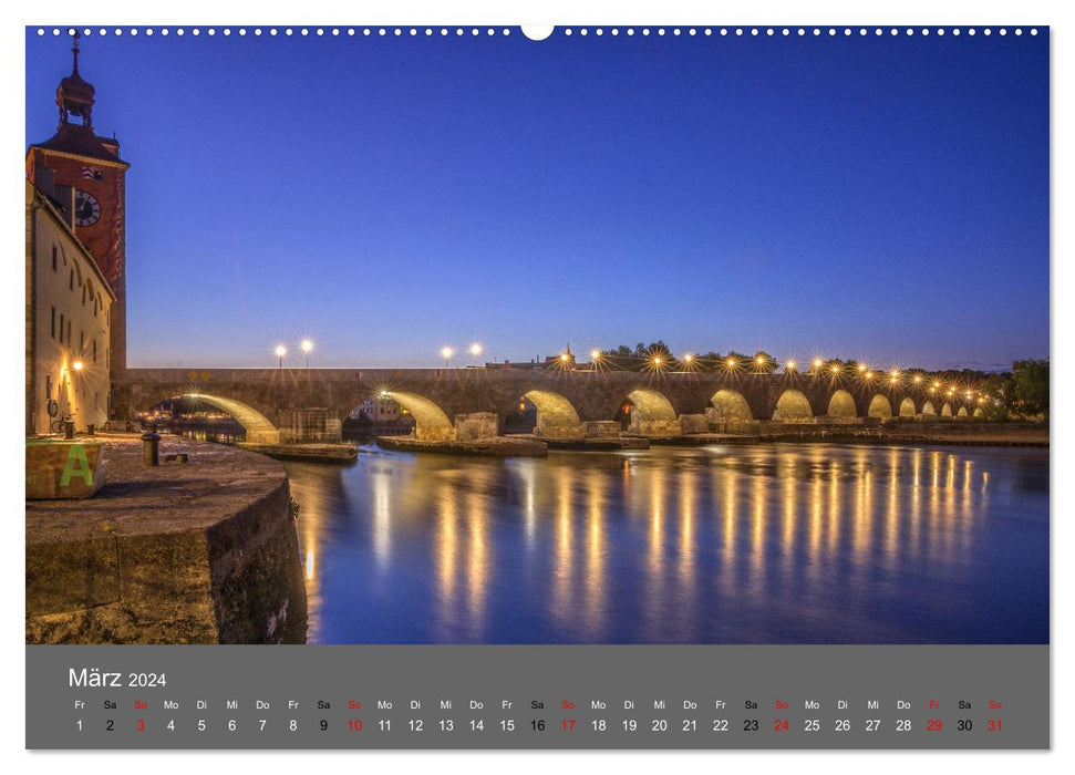 Regensburg - Stadtansichten (CALVENDO Premium Wandkalender 2024)