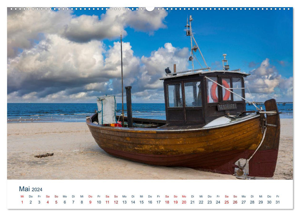 Fischerboote auf Usedom (CALVENDO Wandkalender 2024)