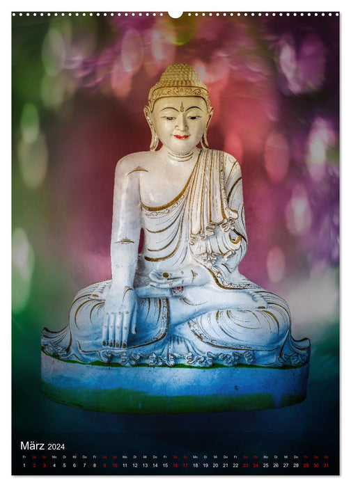 Die Welt mit Buddha (CALVENDO Wandkalender 2024)