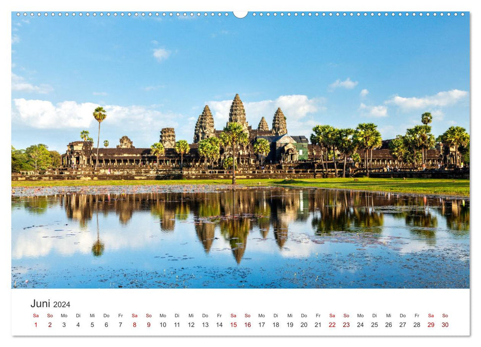 Cambodge – Le pays des temples. (Calendrier mural CALVENDO 2024) 