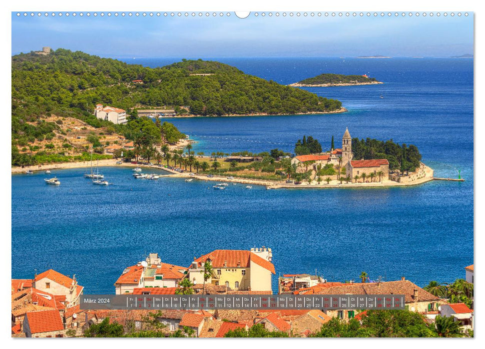 Vis Kroatien - Romantische Insel der Adria (CALVENDO Wandkalender 2024)