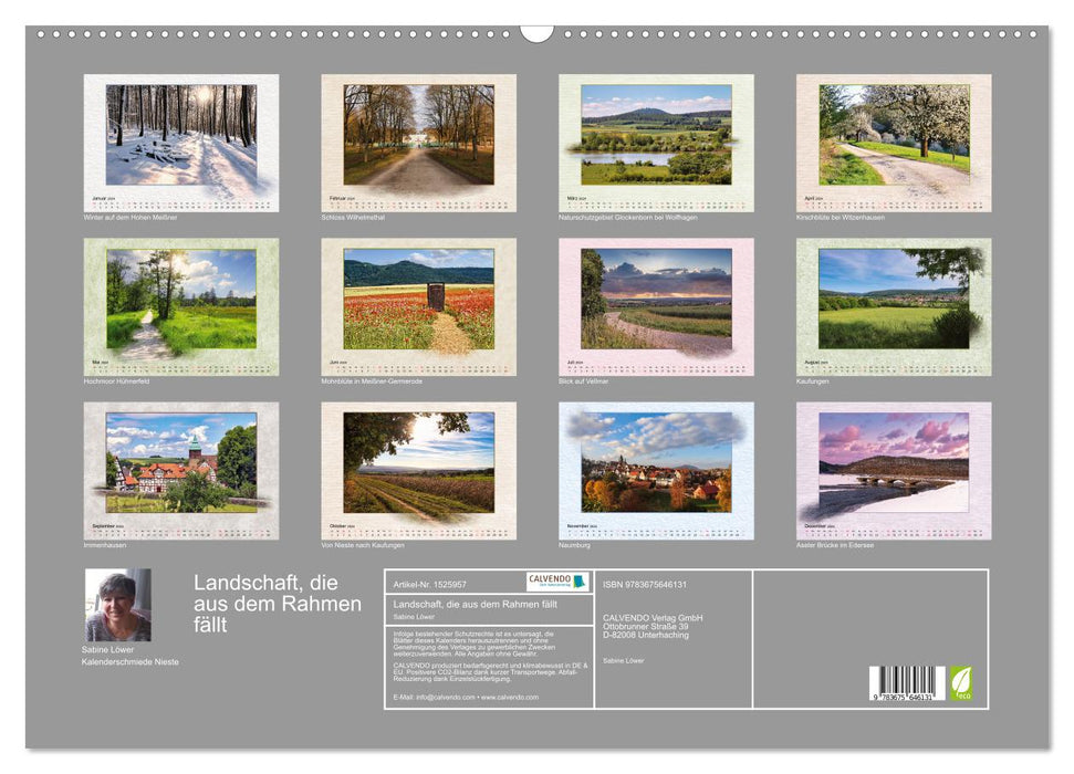 Landschaft, die aus dem Rahmen fällt (CALVENDO Wandkalender 2024)