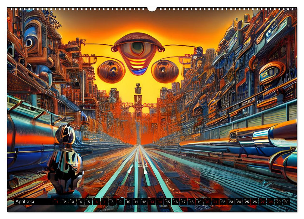 Roboter - Computerträume aus der KI (CALVENDO Wandkalender 2024)