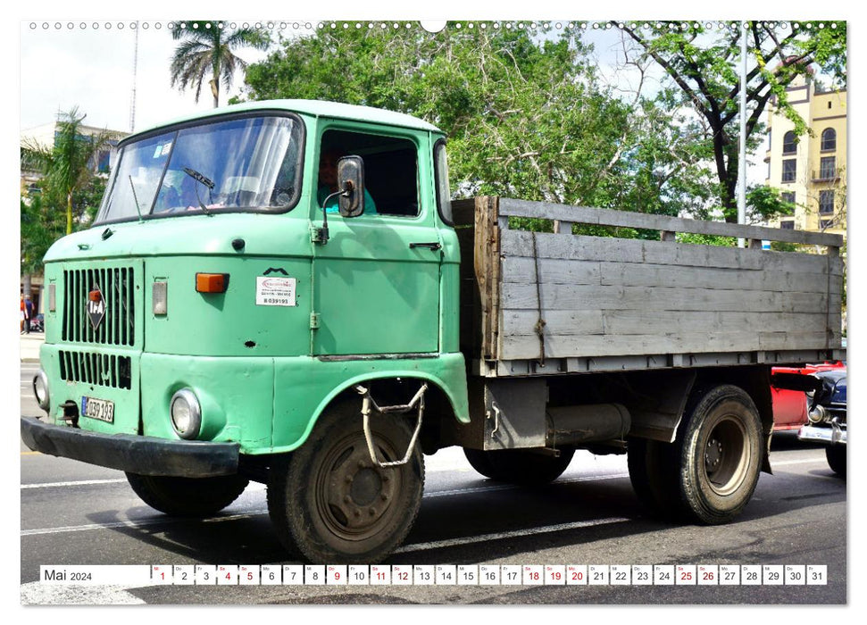 German Trucks - Deutsche LKW in Kuba (CALVENDO Premium Wandkalender 2024)