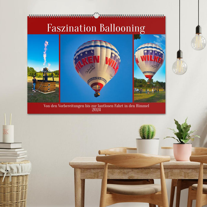 La fascination du vol en montgolfière (Calendrier mural CALVENDO 2024) 