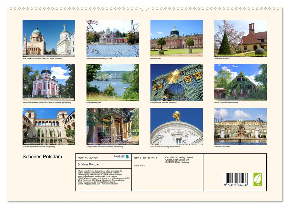 Schönes Potsdam (CALVENDO Premium Wandkalender 2024)