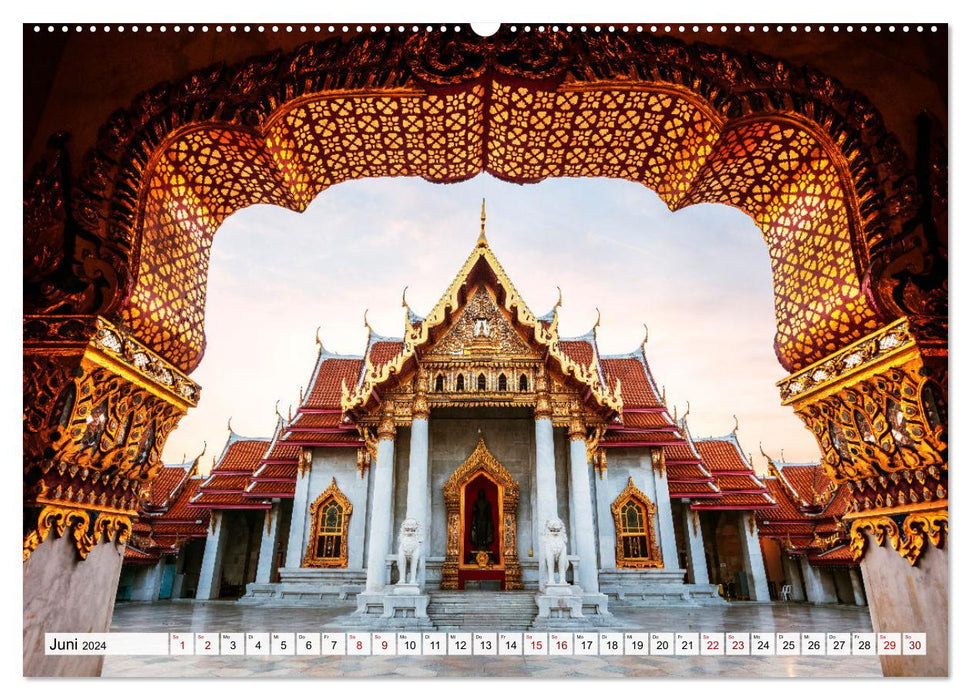 Thaïlande - Cartes postales du pays du sourire (Calvendo Premium Wall Calendar 2024) 