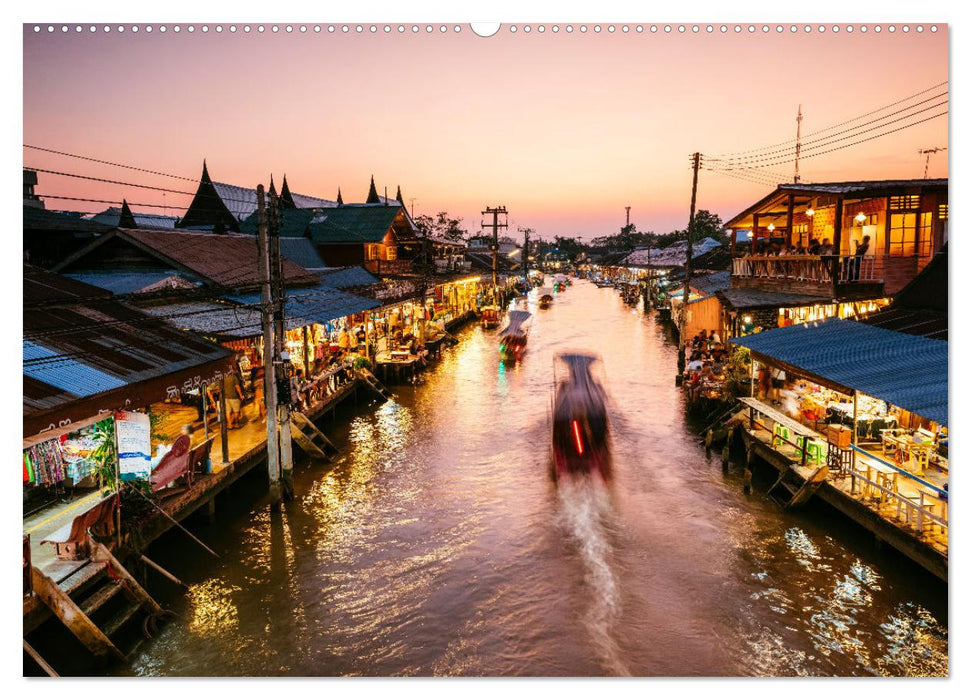 Thaïlande - cartes postales du pays du sourire (calendrier mural CALVENDO 2024) 