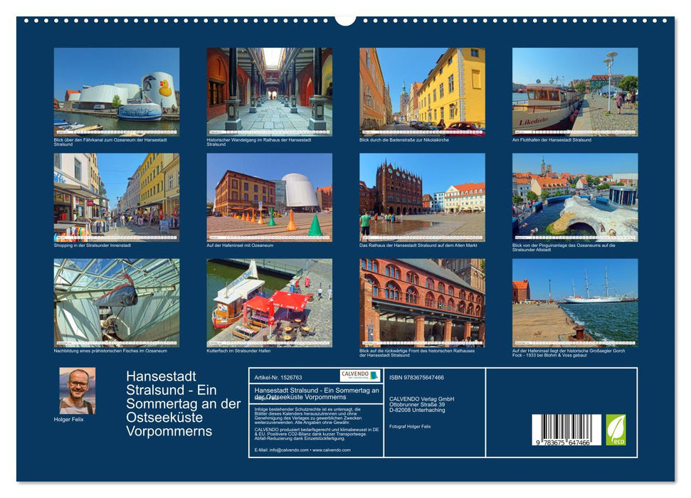 Hansestadt Stralsund - Ein Sommertag an der Ostseeküste Vorpommerns (CALVENDO Premium Wandkalender 2024)