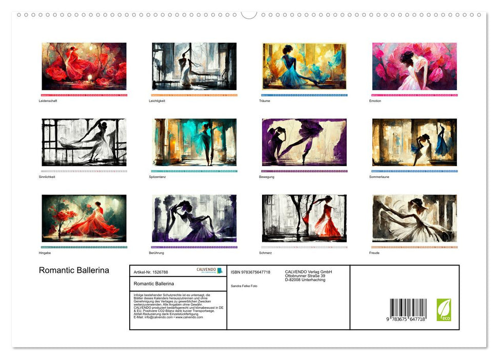 Ballerine romantique (Calendrier mural CALVENDO Premium 2024) 