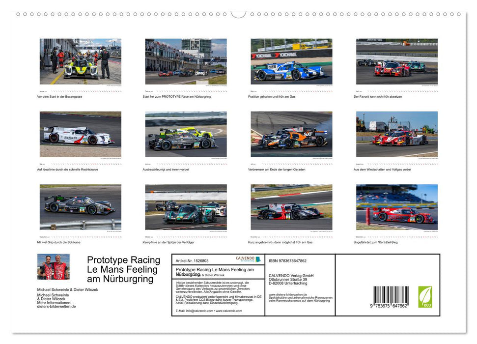 PROTOTYPE RACING - Le Mans Feeling au Nürburgring (Calendrier mural CALVENDO Premium 2024)
