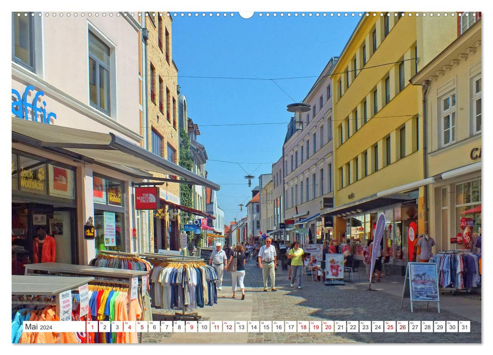 Ville hanséatique de Stralsund - Une journée d'été sur la côte de la mer Baltique en Poméranie occidentale (calendrier mural CALVENDO 2024) 