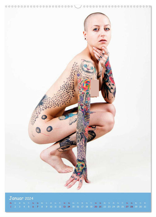 Nude Tattoo (CALVENDO Wall Calendar 2024) 