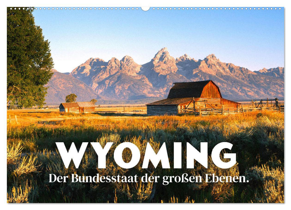 Wyoming - Der Bundesstaat der großen Ebenen. (CALVENDO Wandkalender 2024)