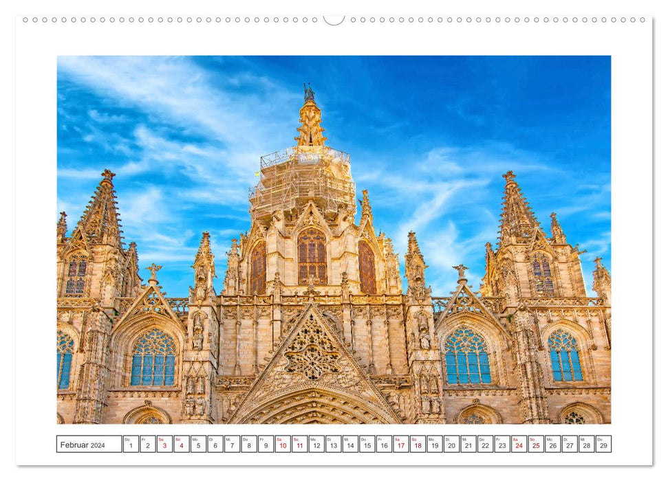 Barcelone - une destination de voyage de rêve (Calendrier mural CALVENDO Premium 2024) 
