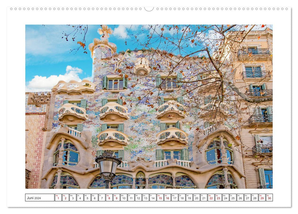 Barcelone - une destination de voyage de rêve (Calendrier mural CALVENDO Premium 2024) 