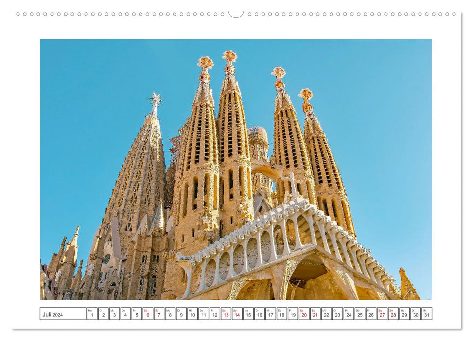 Barcelone - une destination de voyage de rêve (Calendrier mural CALVENDO Premium 2024) 