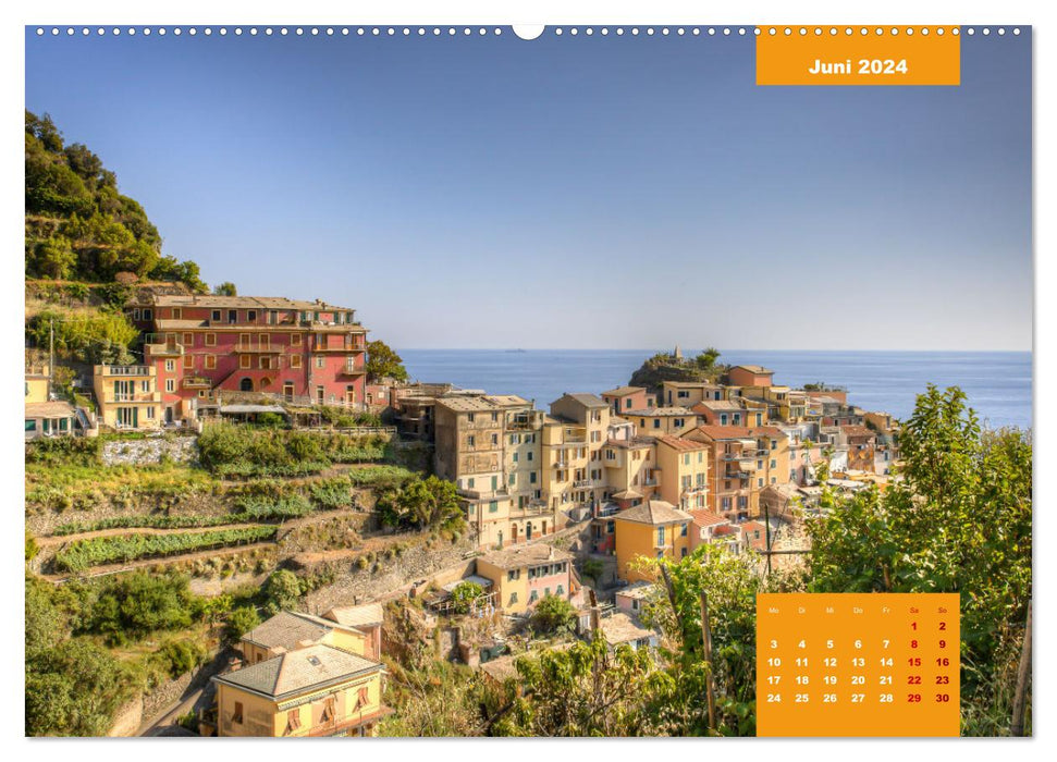 Italienische Riviera Cinque Terre (CALVENDO Wandkalender 2024)