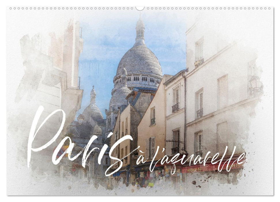 Paris à l'aquarelle (CALVENDO wall calendar 2024) 