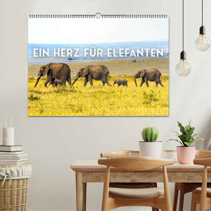 A heart for elephants (CALVENDO wall calendar 2024) 