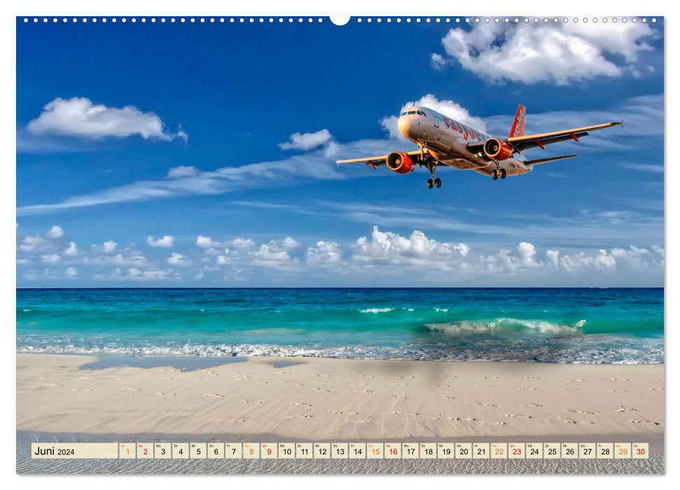 Airplanes - off to vacation (CALVENDO wall calendar 2024) 