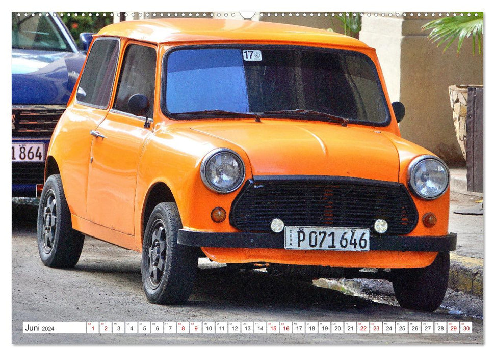 British Beauties - The MINI 1000 in Cuba (CALVENDO wall calendar 2024) 