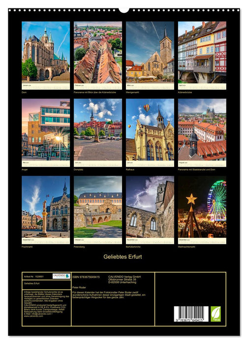 Geliebtes Erfurt (CALVENDO Premium Wandkalender 2024)