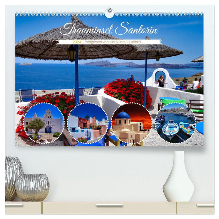 Dream island of Santorini (CALVENDO Premium Wall Calendar 2024) 