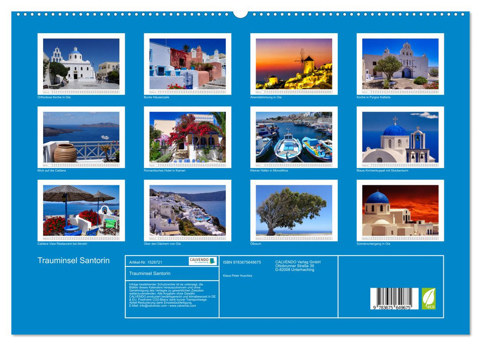 Trauminsel Santorin (CALVENDO Premium Wandkalender 2024)
