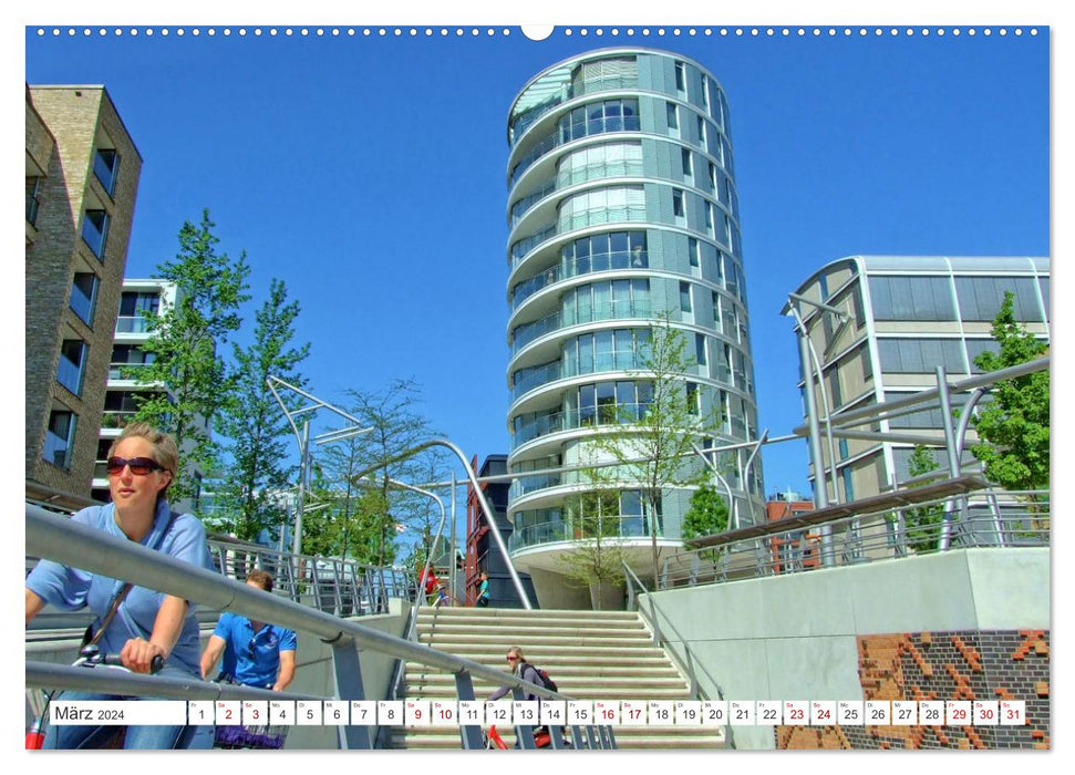 Hamburg on the Elbe – Impressions of a summer day in the Hanseatic city (CALVENDO wall calendar 2024) 