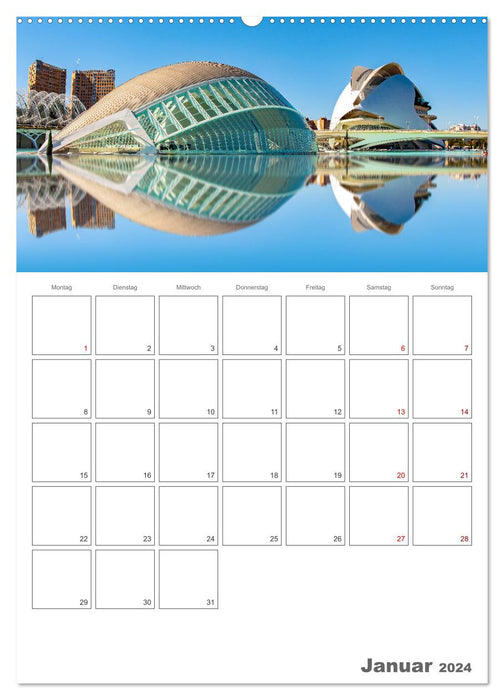 Valencia - Travel Planner (CALVENDO Wall Calendar 2024) 