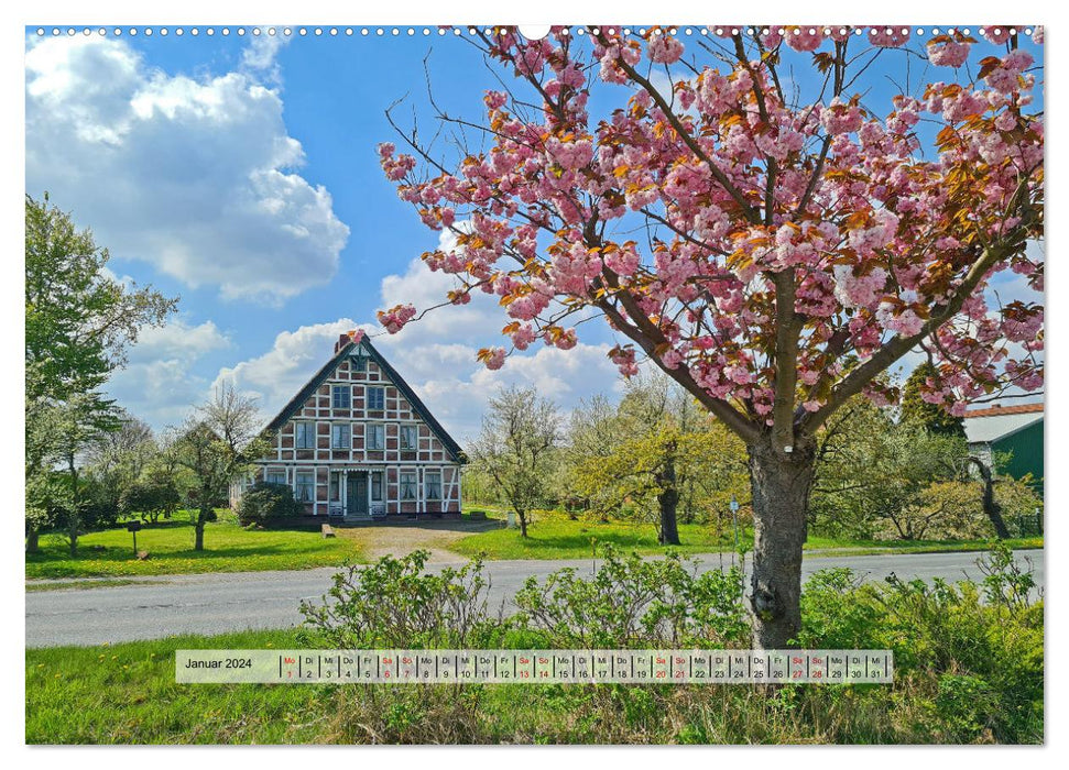 Altes Land im Frühling - Mit dem Fahrrad unterwegs (CALVENDO Wandkalender 2024)