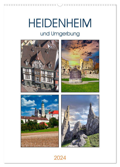 Heidenheim und Umgebung (CALVENDO Wandkalender 2024)