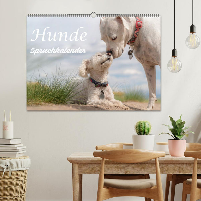 Calendrier avec proverbes de chien (calendrier mural CALVENDO 2024) 