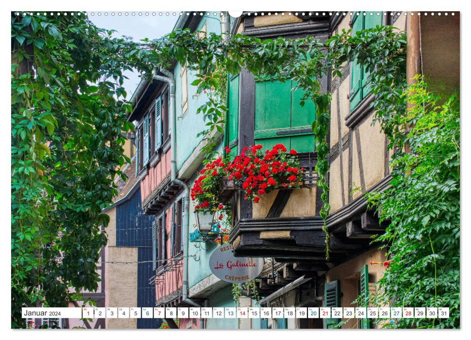 Eguisheim - Eines der schönsten Dörfer Frankreichs (CALVENDO Premium Wandkalender 2024)