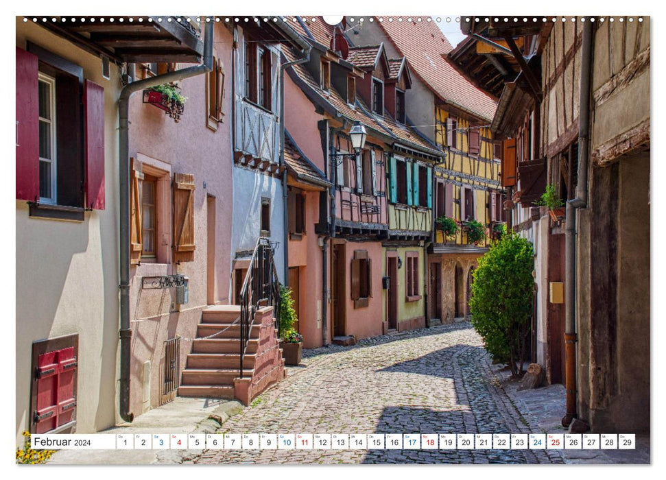 Eguisheim - One of the most beautiful villages in France (CALVENDO Premium Wall Calendar 2024) 