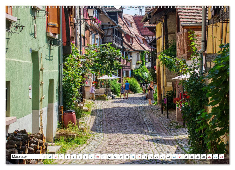 Eguisheim - One of the most beautiful villages in France (CALVENDO Premium Wall Calendar 2024) 