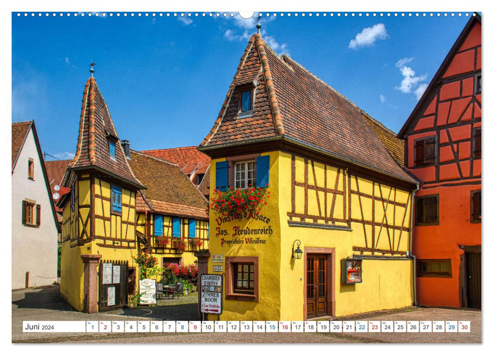 Eguisheim - One of the most beautiful villages in France (CALVENDO Premium Wall Calendar 2024) 