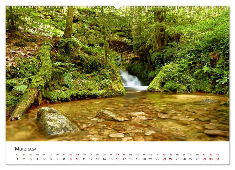 Wasser bewegt - Wasserfälle und Stromschnellen (CALVENDO Premium Wandkalender 2024)