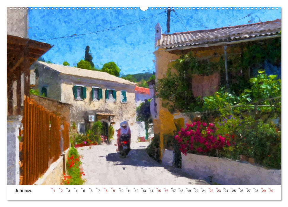 Grüne Insel Korfu - Städte und Landschaften der griechischen Insel (CALVENDO Wandkalender 2024)