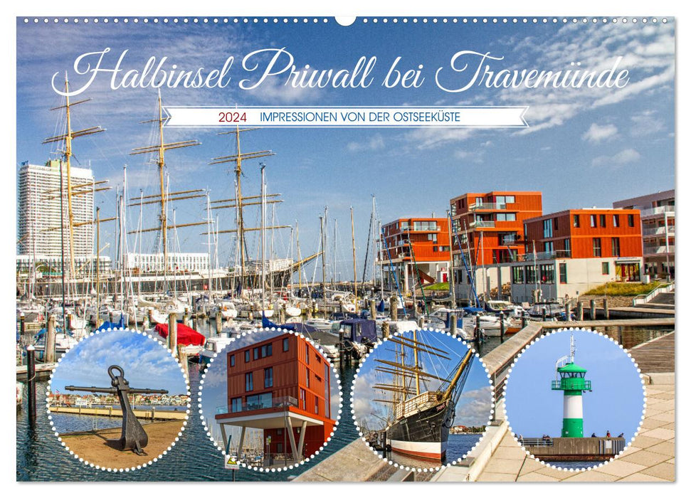 Halbinsel Priwall bei Travemünde – Impressionen von der Ostseeküste (CALVENDO Wandkalender 2024)