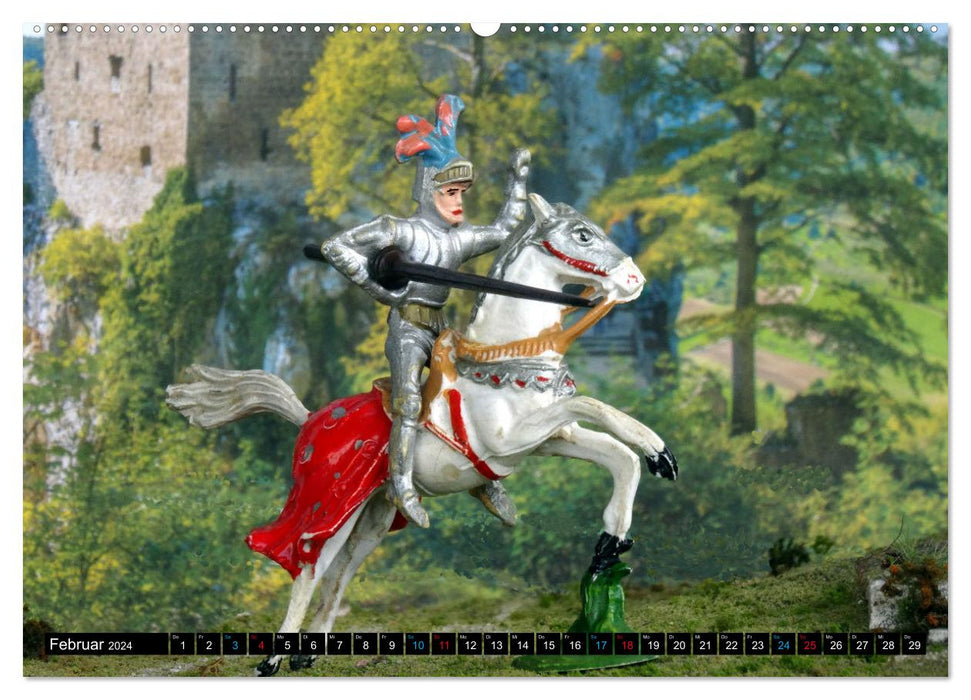 Landsknechte und Ritter im Modell (CALVENDO Premium Wandkalender 2024)