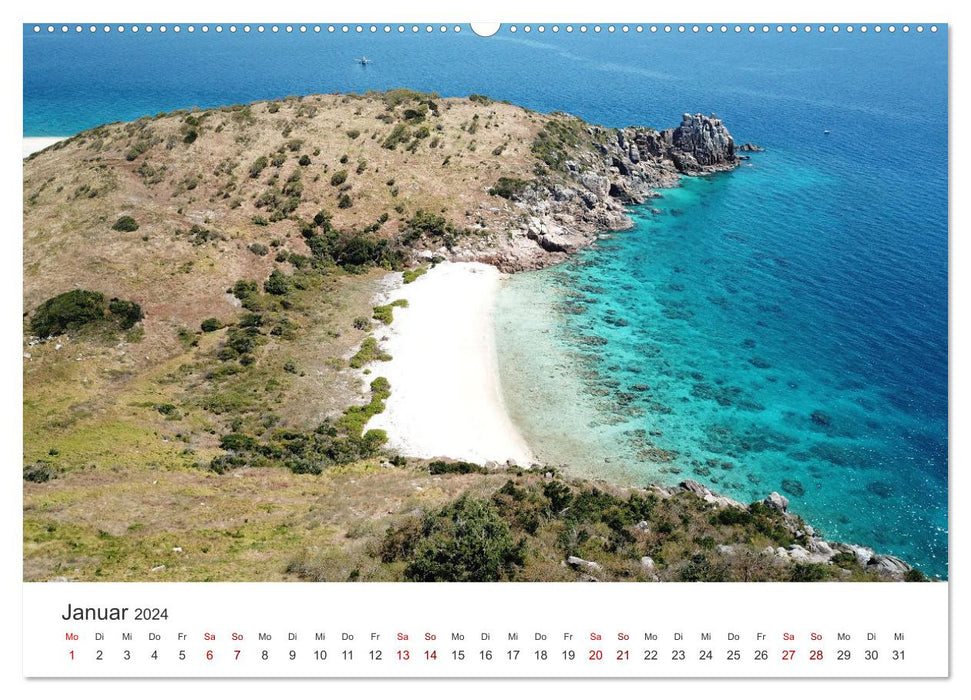 Fiji - The fascinating island state in the South Pacific. (CALVENDO Premium Wall Calendar 2024) 
