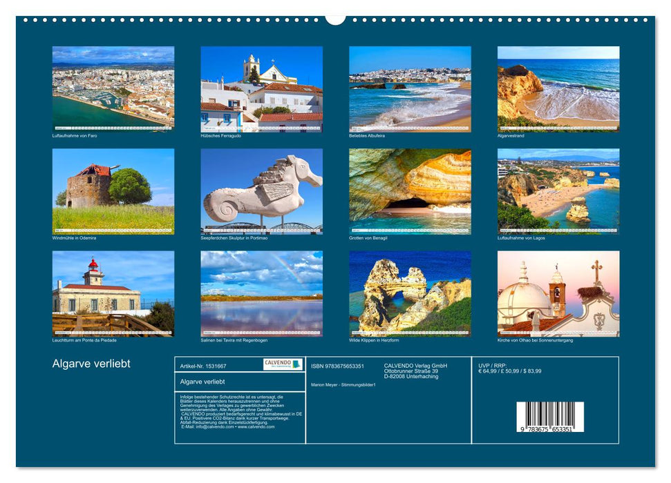 Algarve verliebt (CALVENDO Wandkalender 2024)