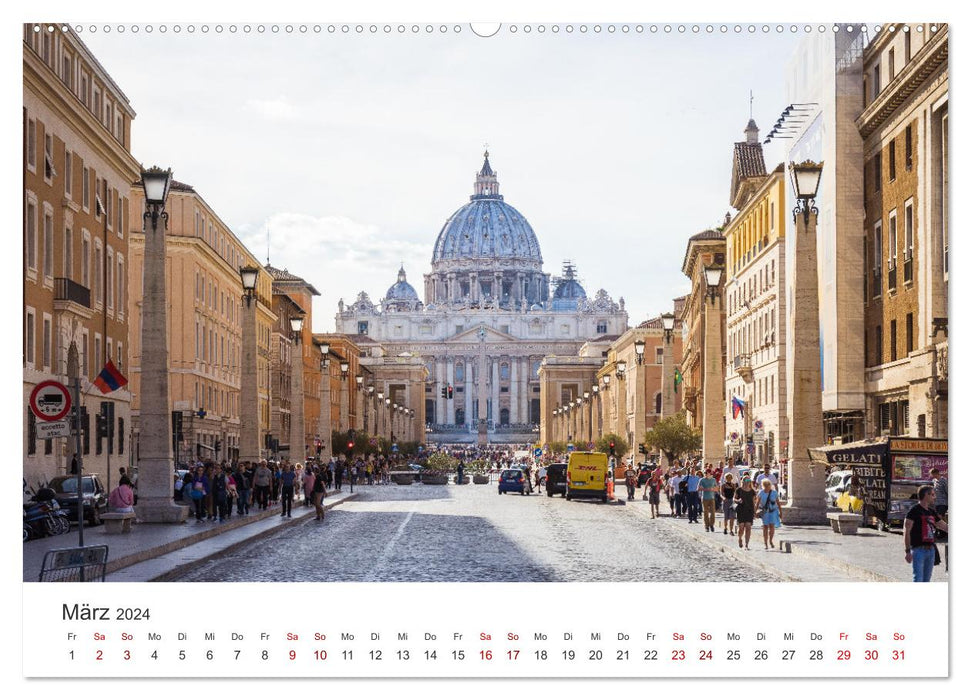 Rom - Die wunderschöne Hauptstadt Italiens. (CALVENDO Wandkalender 2024)