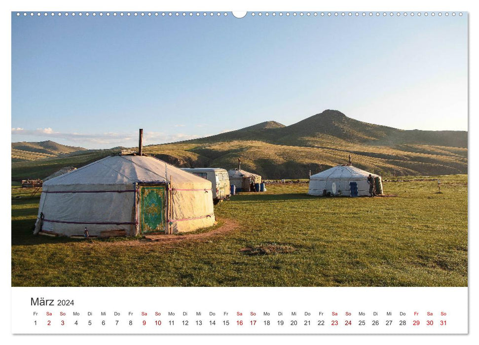 Mongolei - Bezaubernde Natur in einem wunderschönen Land. (CALVENDO Wandkalender 2024)