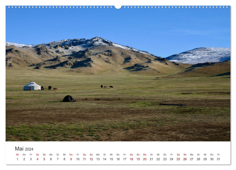 Mongolei - Bezaubernde Natur in einem wunderschönen Land. (CALVENDO Wandkalender 2024)